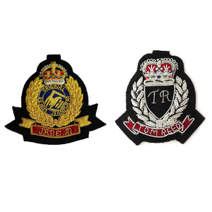 Insigne de blazer brodé de perles à coudre de fil de lingot de régiment de haute qualité - Product Image 3