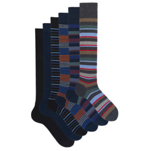Chaussettes chaudes en coton pour hommes, 6 paires, motif rayé, couleur blanche, taille unique, style sportif et professionnel, idéales pour l'hiver - Product Image 3