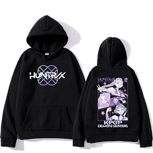 Sudadera con Capucha Personalizada con Estampado de Dibujos Animados, Estilo Y2K, Holgada, para Hombre y Mujer, Ropa Urbana Versátil de Kpop, Colección Demon Hunters Merch - Product Image 4