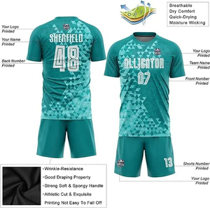 บริการ OEM สั่งทําพิเศษชุดฟุตบอลดีไซน์ใหม่ Sublimated ชุดเสื้อฟุตบอลขายดีขายร้อน - Product Image 4