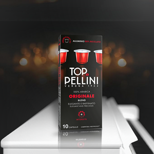 Capsules en aluminium compatibles Pellini - 10 capsules, torréfaction italienne, goût sucré, qualité supérieure, usage professionnel - Italie - Product Image 3