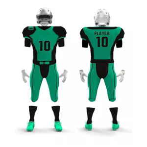 Conjunto de camiseta de fútbol americano con logotipo personalizado uniforme de uso al aire libre con camisetas de manga corta con nombre y número - Product Image 1
