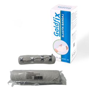 Bandage de compression élastique médical professionnel 15 cm x 2 m – Soutien pour les soins des traumatismes et la thérapie par compression - Product Image 1