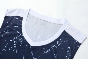เสื้อบาสเก็ตบอลออกแบบได้เองชุดเครื่องแบบแขนกุดระบายอากาศได้ดีสำหรับฤดูร้อนพิมพ์ลายแบบถ่ายเทความร้อน - Product Image 6