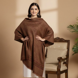 Premium Warm Kullu Wool Shawl 80x40 Inch Women's Breathable with Timeless Traditional Design for Winter Season Use Market Price - Product Image 5