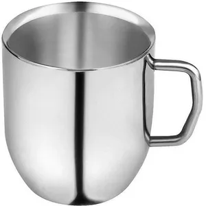 Tea and Coffee Mug Mirror Polished Stainless Steel Trending Round Shape Perfect Everyday Use Stylish Durable Drink Ware - Product Image 1