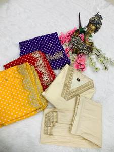 Diwali especial último diseñador seda Chanderi bordado a mano Kurtis para mujeres en India Ropa Étnica de mujer - Product Image 4