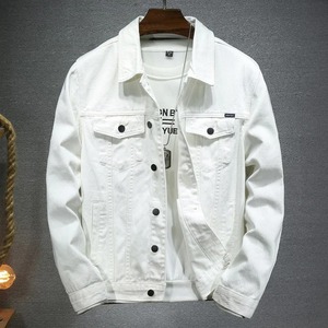 Summer New Men Pure Color Denim Jacket Single-breasted Lapel Daily Casual Coats - Product Image 6