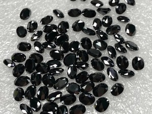 เพชรโมอิสซาไนต์สีดำทรงรี  เพชรโมอิสซาไนต์เจียระไนสำหรับทำเครื่องประดับ - Product Image 3