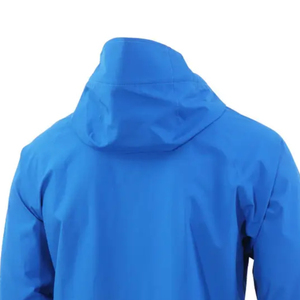 Veste bleue légère et imperméable toutes saisons pour hommes, col montant, capuche coupe-vent, fermeture à glissière tissée enduite-Équipement d'extérieur Direct - Product Image 5