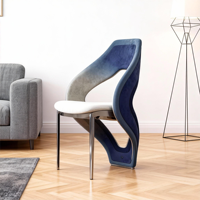 Chaises de salle à manger en contreplaqué d'eucalyptus massif avec des panneaux incurvés irréguliers, personnalisées par les fabricants pour un usage de loisirs