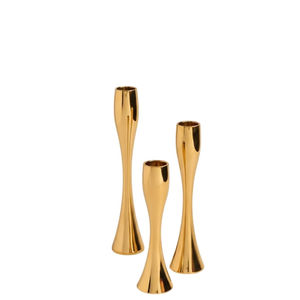 Juego de Portavelas Clásicos de Oro de Alta Calidad, 3 Portavelas Cónicos, Centro de Mesa, Soporte Decorativo de Metal para Velas, Hecho a Mano - Product Image 6