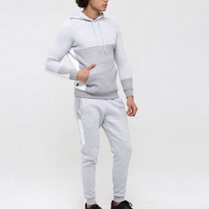 Ensemble survêtement gris 2025 de qualité supérieure pour hommes, sweat à capuche confortable et pantalon de survêtement en coton polaire 2 pièces Streetwear - Product Image 6