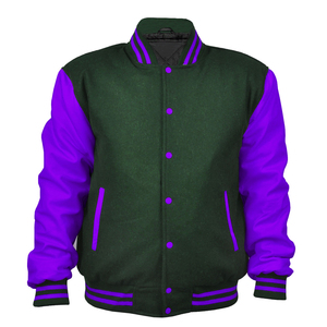 Veste en cuir de dernière génération, broderie en chenille, veste bomber en laine, veste universitaire, veste de baseball, veste varsity - Product Image 6