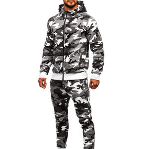 Ensemble de survêtement décontracté d'hiver pour homme, tenue chaude en deux pièces pour le jogging par temps froid, pantalon noir, fitness, une pièce, adulte - Product Image 2
