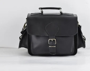 Bolsa de cámara digital DSLR de cuero genuino de estilo Vintage profesional con cierre de cremallera duradero elegante bandolera de mensajero - Product Image 2