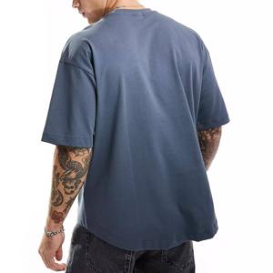 Camiseta de Manga Corta Unisex Extra Grande con Logotipo Personalizado, 100% Algodón Orgánico, Transpirable, Ecológica, de Color Sólido, Lavada, para Hombre, 240 - Product Image 2