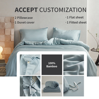 Usine chinoise en gros, draps de lit ajustés en fibre de bambou 100% écologiques, 300TC, style moderne, bandes élastiques pour la maison et l'hôtel