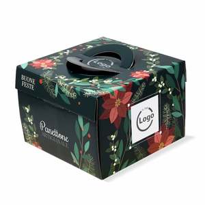 Caja modificada. CHIC para panettone 23x23x16 cm - Personalizado con base completa - Sin asas - Product Image 2