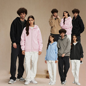 Sweat-shirts à capuche unisexes personnalisés 100% coton à fermeture éclair, style ample, streetwear, service OEM - Product Image 6