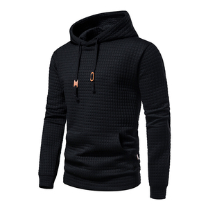 Sudadera con capucha deportiva de primavera y otoño para hombre, sudaderas con capucha cómodas sueltas de tela de retazos de Color sólido para hombre - Product Image 1