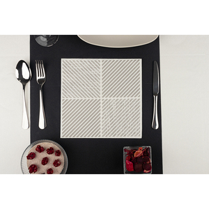 Serviettes à imprimé diagonal gris 40x40cm Bambulux Eco 480 pièces B2B - Product Image 1