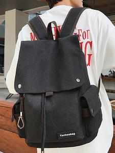 High Campus Harajuku Canvas Women <b>Backpack</b> <b>Large</b> Capacity School Bag For Junior Senior High College Girls Travel Daily Use - Product Image 5