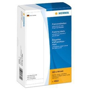Etiqueta de Franqueo HERMA de Papel Blanco 163x44mm 500 Etiquetas/Paquete - Product Image 1