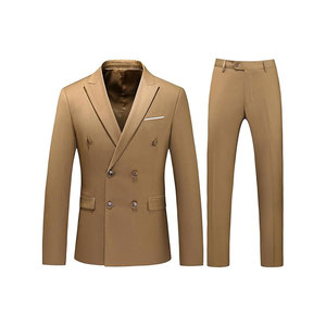 Costume de mariage en tissu, veste à double boutonnage, gilet, costumes de mariage sur mesure - Product Image 4