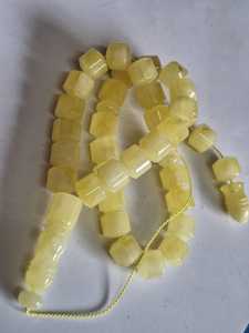 Chapelet musulman en résine ambre de 10 mm, perles de prière en pierre précieuse, tasbih, style fleur fait main, écologique, personnalisable en gros - Product Image 5