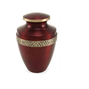 Urnas de cremación de metal para adultos de aluminio hechas a mano Fabricante Directo al por mayor Exportación Cenizas humanas Restos de perro Ataúd funerario de latón - Product Image 5