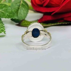 Best Selling 925 Sterling Silver Handmade <b>Ring</b> Natural <b>Black</b> <b>Onyx</b> Gemstone Oval Cut Classic Wedding Engagement Bezel Parties - Product Image 2