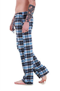 Bas de pyjama en flanelle de coton 100% personnalisé pour hommes pantalon de salon solide brossé vêtements de nuit coupe décontractée séchage rapide respirant - Product Image 5