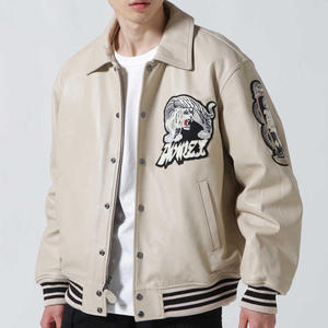 Blouson de baseball vintage pour hommes personnalisé OEM Chenille broderie Patch cuir manches Varsity Letterman Style - Product Image 1