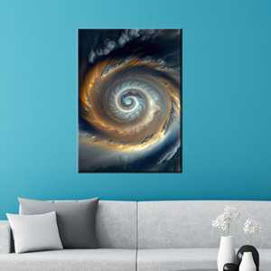 Tableau imprimé sur toile - Décoration murale élégante sur le thème de l'espace avec art de la nébuleuse, encadré style galerie - Product Image 1