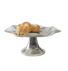 Silver Polished Decorative Rounded Top <b>Cupcake</b> Baking <b>Cup</b> Tabletop Metal Cake Stand - Product Image 1