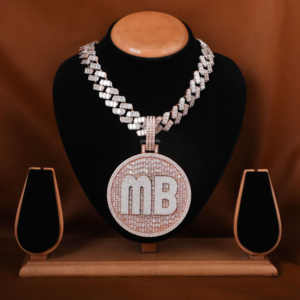 MB Round Club personalizado Moissanite diamante colgante 925 plata esterlina completo Iced Out Hip Hop Moissanite colgante regalo para hombres - Product Image 1