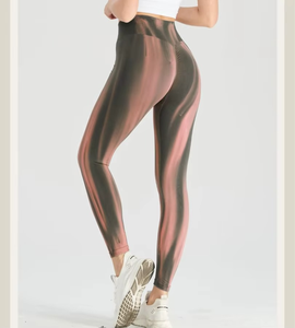 Mallas de Yoga sin costuras con tinte anudado para mujer, mallas deportivas de alta calidad para entrenamiento en gimnasio, licra, poliéster, mallas con tinte anudado - Product Image 5