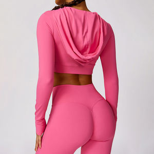 Vente en gros OEM Service respirant femmes coton polyester décontracté lavé survêtement à capuche avant pour la saison d'hiver - Product Image 6