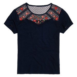 New Design 2024 Women Embroidered T <b>Shirts</b> O-neck Women T <b>Shirts</b> Made in Pakistan Embroidered Women T <b>Shirts</b> - Product Image 6