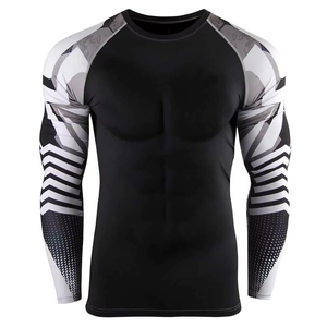 Rashguard Man BJJ Custom Top Quality Judo Running Polyester Workout <b>Compression</b> and Loose T <b>Shirts</b> Guards Rash Guard <b>for</b> <b>Men</b> - Product Image 2