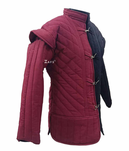 Elegante chaqueta Medieval Gambeson de manga larga Aketon abrigo de algodón de estilo renacentista acolchado grueso para artesanías de Magnesia de Pascua - Product Image 4