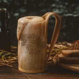 Venta caliente Ecológico Hecho a mano Taza de cuerno de búfalo Artesanía tradicional Taza de café natural de alta calidad Proveedor indio - Product Image 3