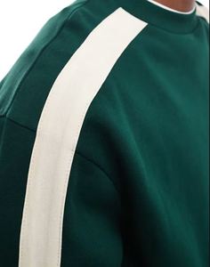 Sweat-shirt surdimensionné en coton de grande qualité pour hommes, sweat-shirt en éponge française, col ras du cou, épaules tombantes, streetwear, sweats à capuche - Product Image 4