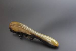 Peigne à cheveux en corne de buffle fait main haut de gamme, à dents larges, antistatique, pour usage professionnel - Product Image 4