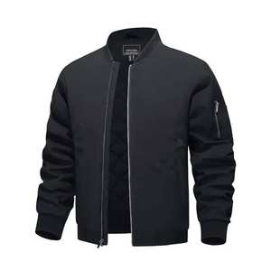 Chaqueta cortavientos transpirable resistente al agua de invierno para hombre con logotipo personalizado, cuello levantado, estilo informal, aspecto de bombardero de piloto, suministro ODM - Product Image 2