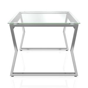 Table basse moderne en acier inoxydable écologique, fabriquée à la main avec un plateau en verre, pour une utilisation polyvalente en intérieur - Product Image 3