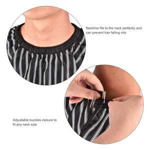 Cape de coupe de cheveux en polyester imperméable de qualité supérieure personnalisée pour barbier coiffeur avec fermeture de cou en silicone - Product Image 2