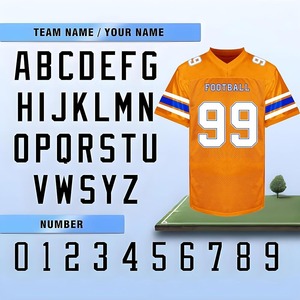 Maillot de football américain personnalisé sublimé à manches courtes en mesh, uniforme de jeu - Product Image 5