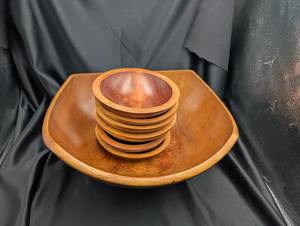 Grand bol à salade en bois pour la maison, café, restaurant et service de fête - Product Image 5